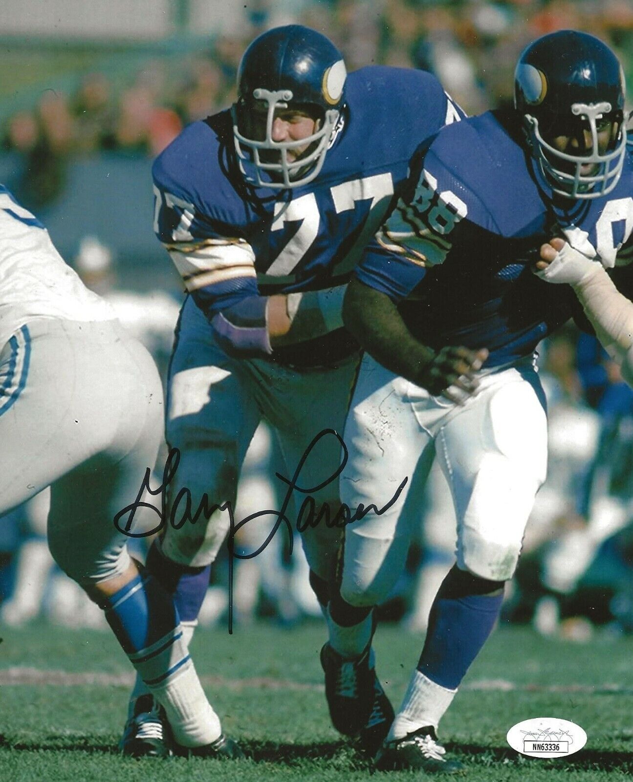 Gary Larsen signed Minnesota Vikings 8x10 Photo Poster painting autographed PPE JSA