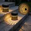 Solar Fence Lights Mandala Theme Waterproof Metal Solar Powered Deck Step Stair Lights for Garden Post Patio Decor Gifts for Women Mom