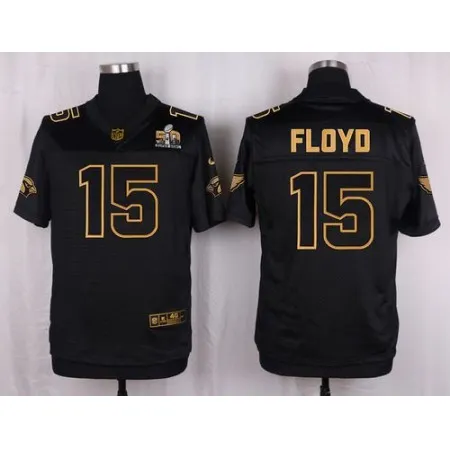 Cardinals #15 Michael Floyd Black Pro Line Gold Collection Men's Stitched NFL Elite Jersey