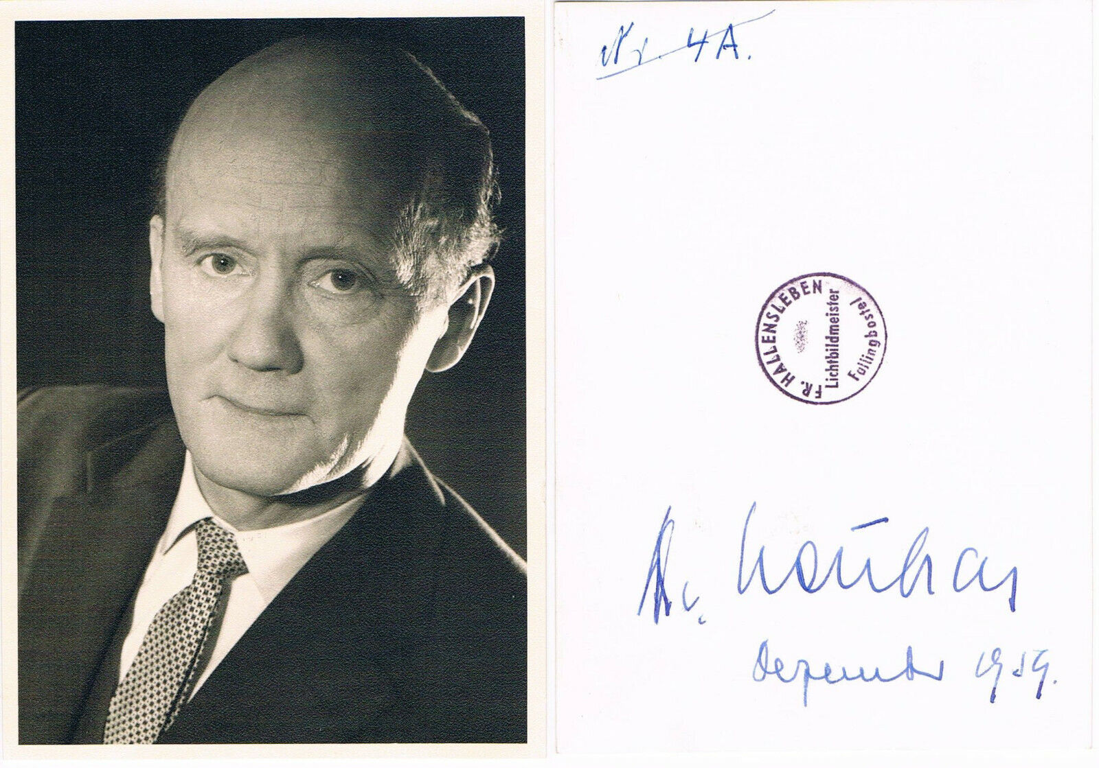 Germany Arvid von Nottbeck 1903-81 autograph signed Photo Poster painting 3.5x5