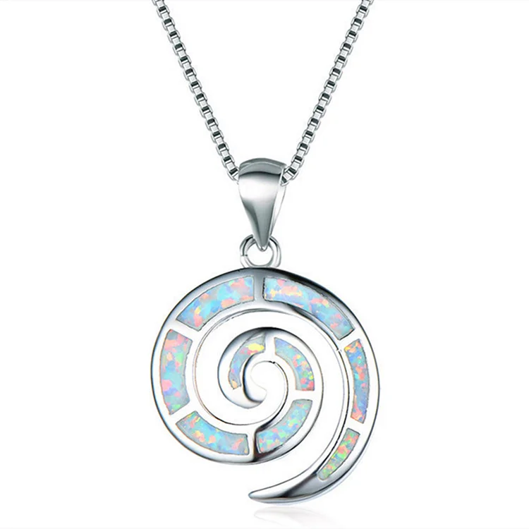 Blue Opal Vortex Opal Necklace