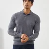 A Class 100% Pure Cashmere Sweater Men's POLO Neck Knitted Pullover Autumn and Winter New Warm Top Fashion Korean Edition Jacket