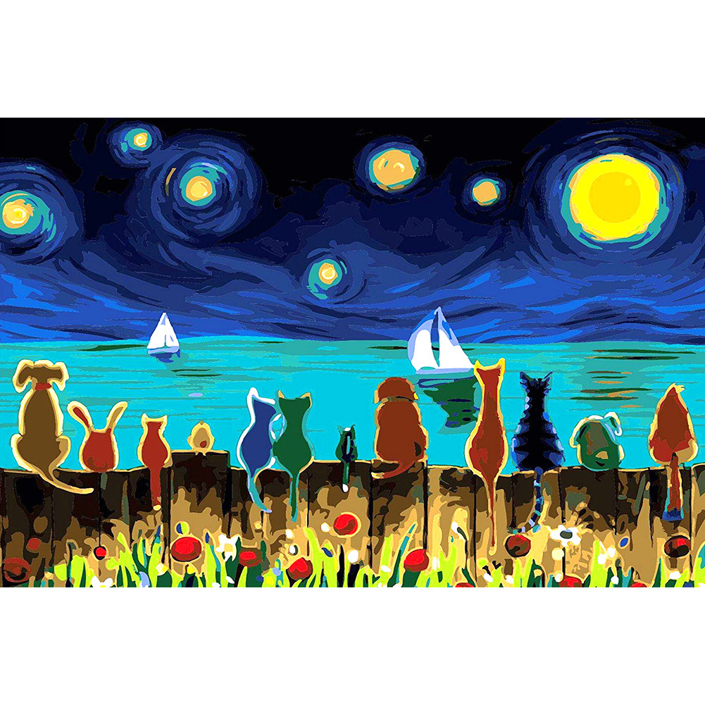 

Starry Sky Cat - 1000 Pieces Jigsaw Puzzle, 501 Original