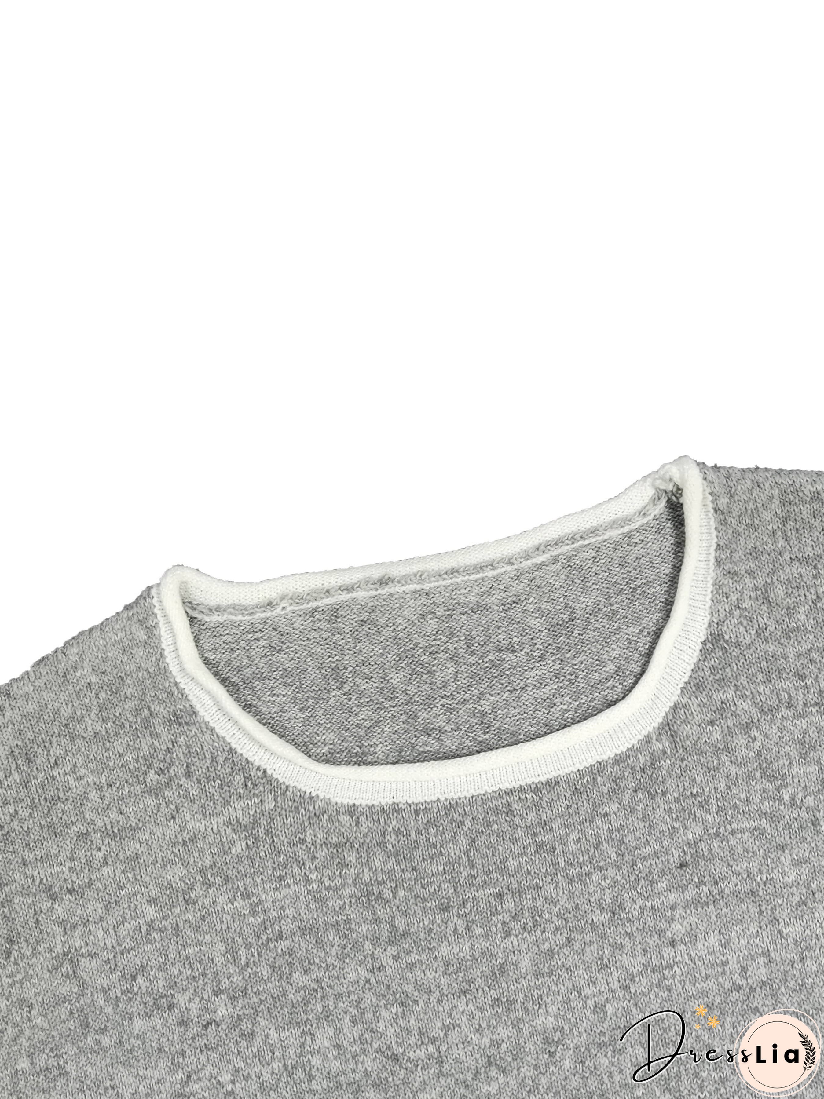 Relaxed Fit Knit Sweater Plus Size