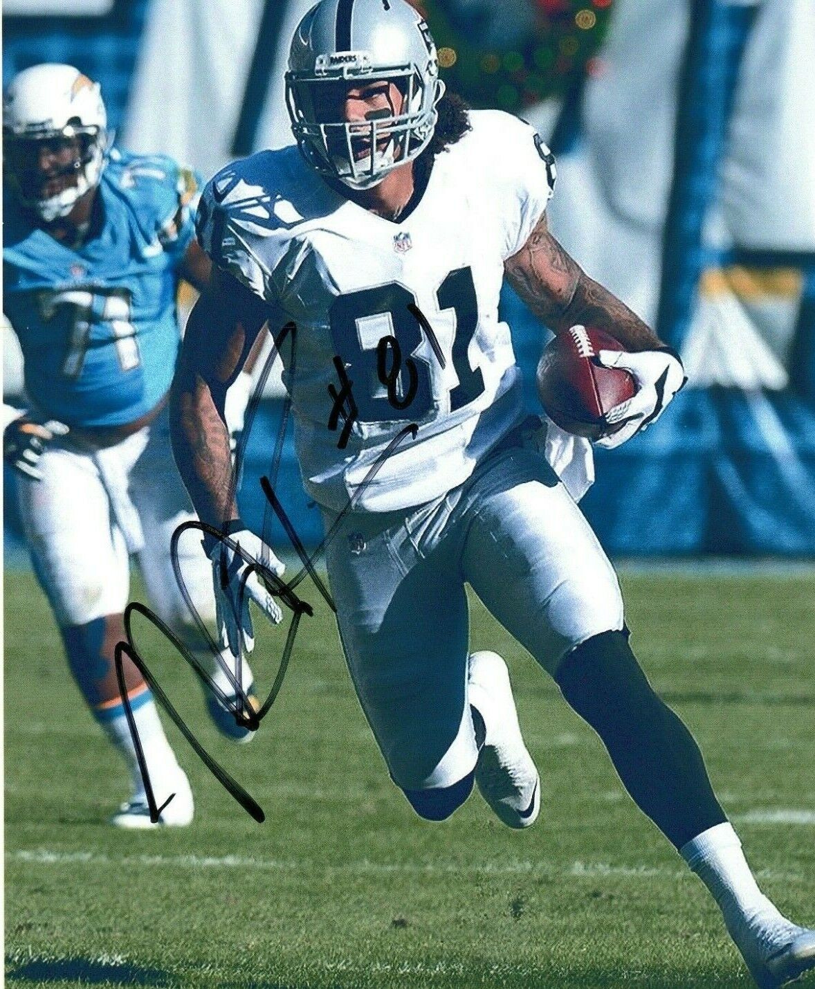 Mychal Rivera Oakland Raiders Signed 8x10 Autographed Photo Poster painting COA