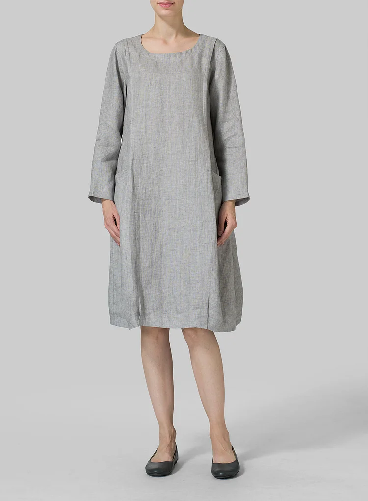 Cotton And Linen Luxe Pocket Dress