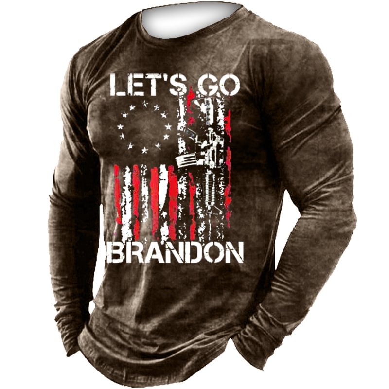 Let's Go Brandon Men's Printed T-shirt-Compassnice®