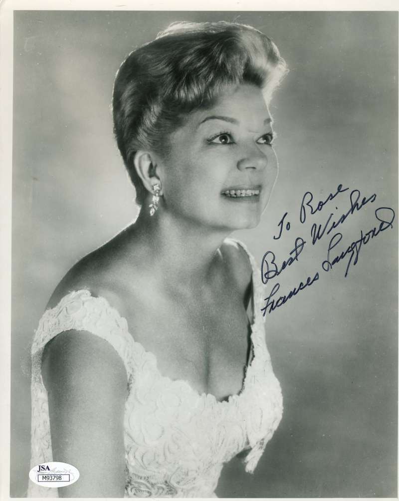 FRANCES LANGFORD SIGNED JSA CERTED 8X10 Photo Poster painting AUTHENTICATED AUTOGRAPH