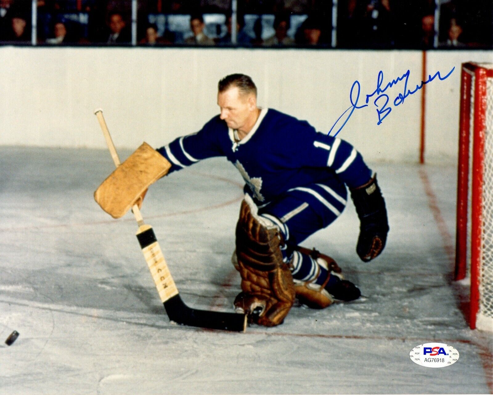 Johnny Bower autographed signed 8x10 Photo Poster painting NHL Toronto Maple Leafs PSA COA