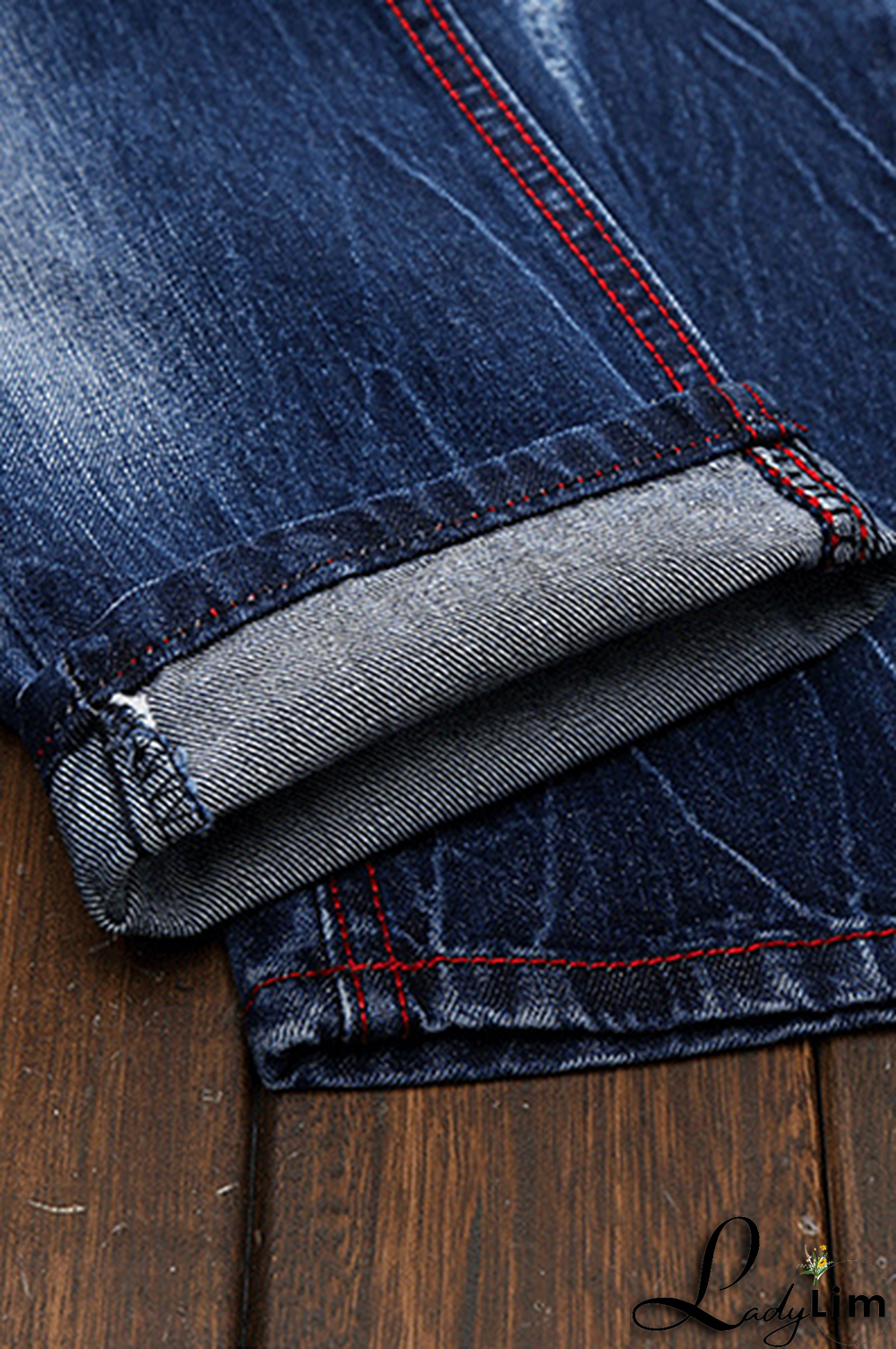 Blue Street Patchwork Tassel Ripped Make Old Bottoms
