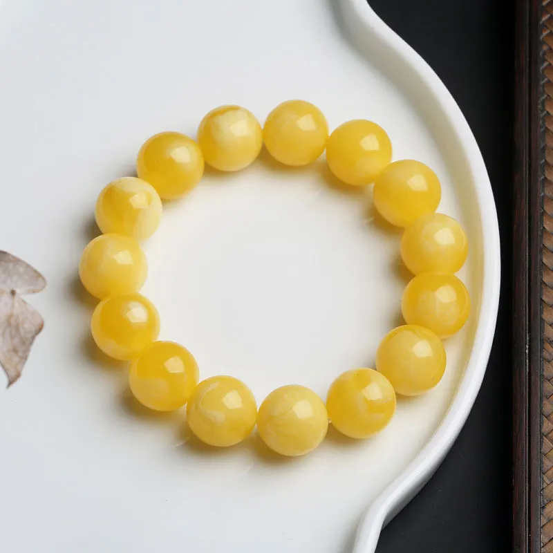 Amber Bead Emotional Balance Adjustable Bracelet