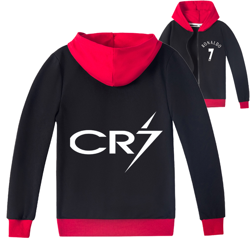 Mayoulove Unisex Cristiano Ronaldo Zip Jacket for Kids - Trendy Sportswear, Perfect for Boys  Girls-Mayoulove