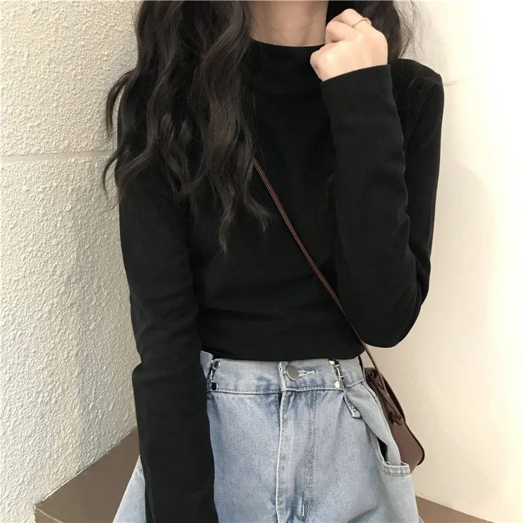 Brownm Brownm 2024 New Interior With Long-Sleeved T-Shirt Student Top Women's Dress