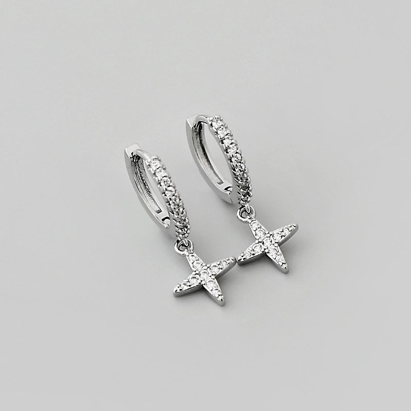 1 Pair Minimalist Geometric Plating Copper Drop Earrings