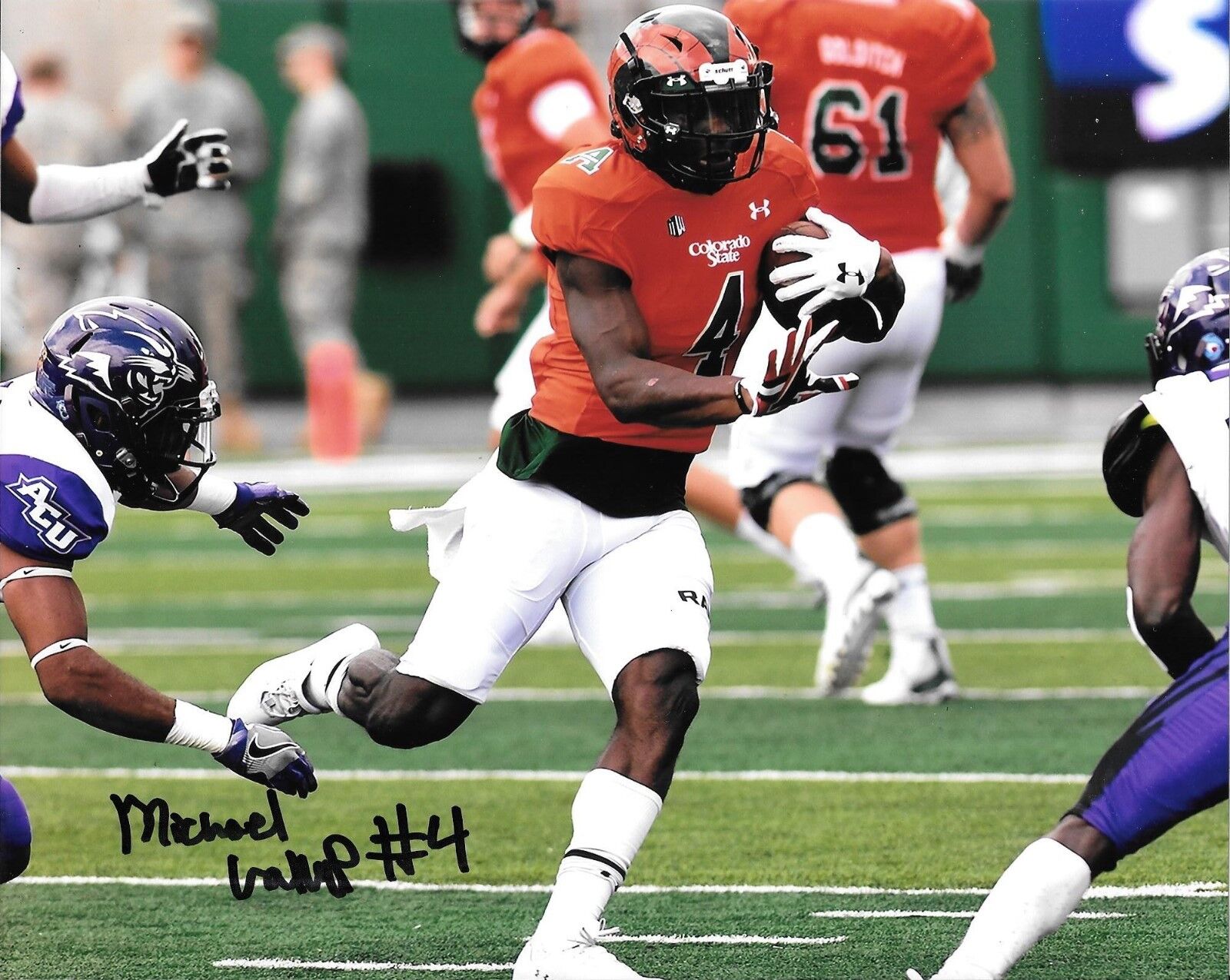 MICHAEL GALLUP HAND SIGNED COLORADO STATE RAMS 8X10 Photo Poster painting W/COA