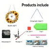 DIY Sunflowers Diamond Clock Art Pendant Home Wall Decoration Crafts