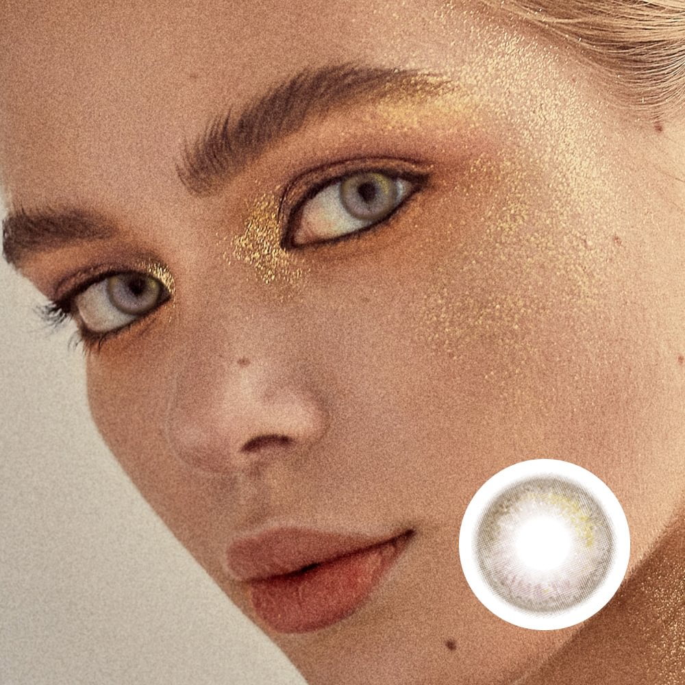 NEBULALENS Sunset Lavender Brown Yearly Prescription Colored Contact Lenses NEBULALENS