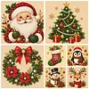Christmas Needlepoint Kit 14CT Stamped Cross Stitch 30x30cm tapestrymarket