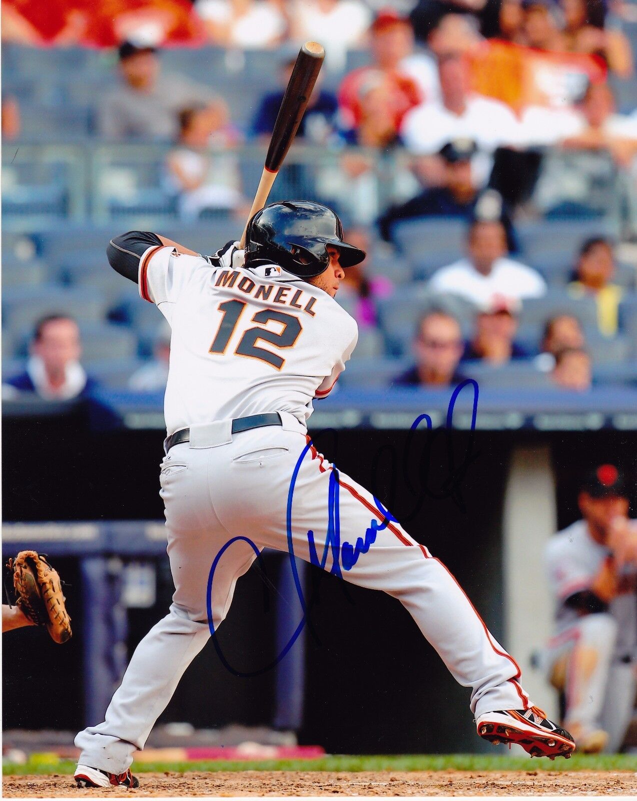 JOHNNY MONELL SAN FRANCISCO GIANTS ACTION SIGNED 8x10