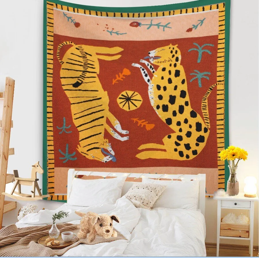 Abstract Painting Wall Hanging Tapestry Blanket Decoration Living Room Art Tapestry Carpet Boho Throw Towel Wall Hanging Macrame
