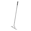Thatch Rakes for Lawns 15.4 Inch Wide Lawn Rake for Leaves and Grass with Long Handle & 11 Curved Tines for Garden Yard Soil Loosening Grass Cleaning