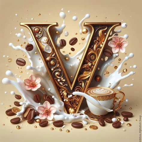 Diamond Painting - Full Round Drill - Coffee Alphabet(Canvas|40*40cm)