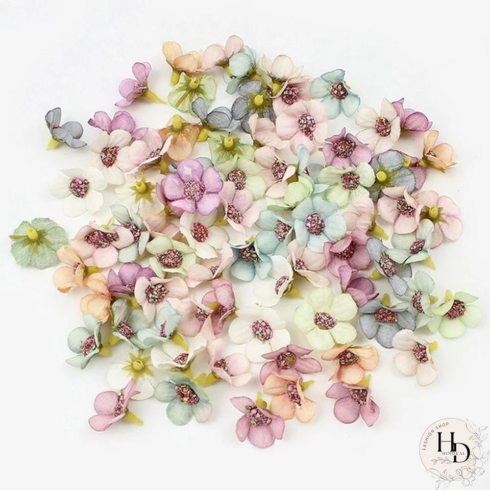 50/100pcs Multicolor Daisy Flower Head Mini Silk Artificial Flower For Wedding Engagement Party Home Decor DIY Garland Headdress