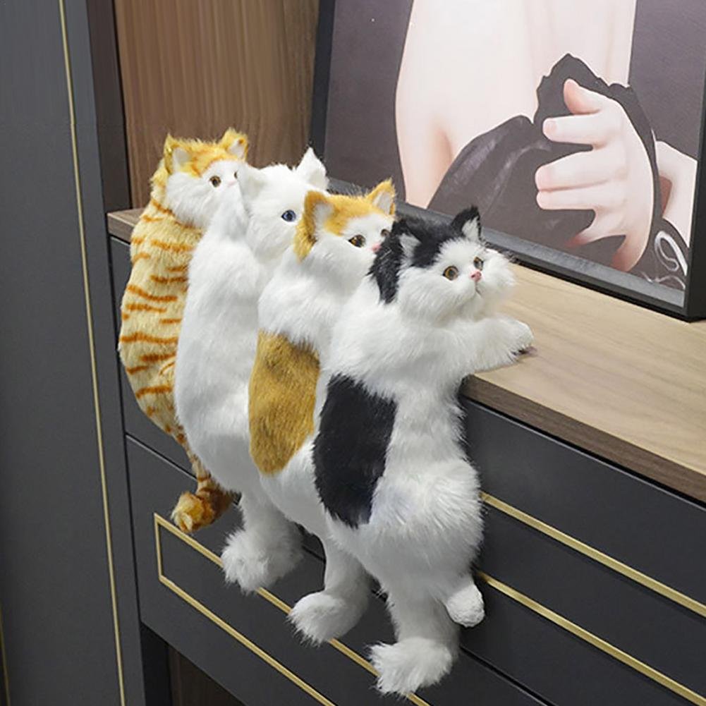 Realistic Furry Hanging Cat