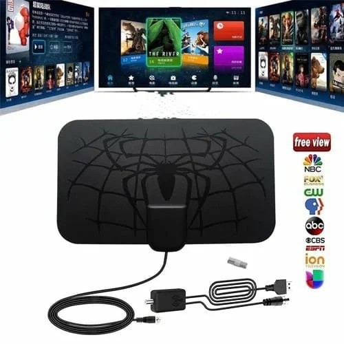 LAST DAY 75% OFF - Spider pattern new HDTV cable antenna 4K (5G chip. can be used worldwide)