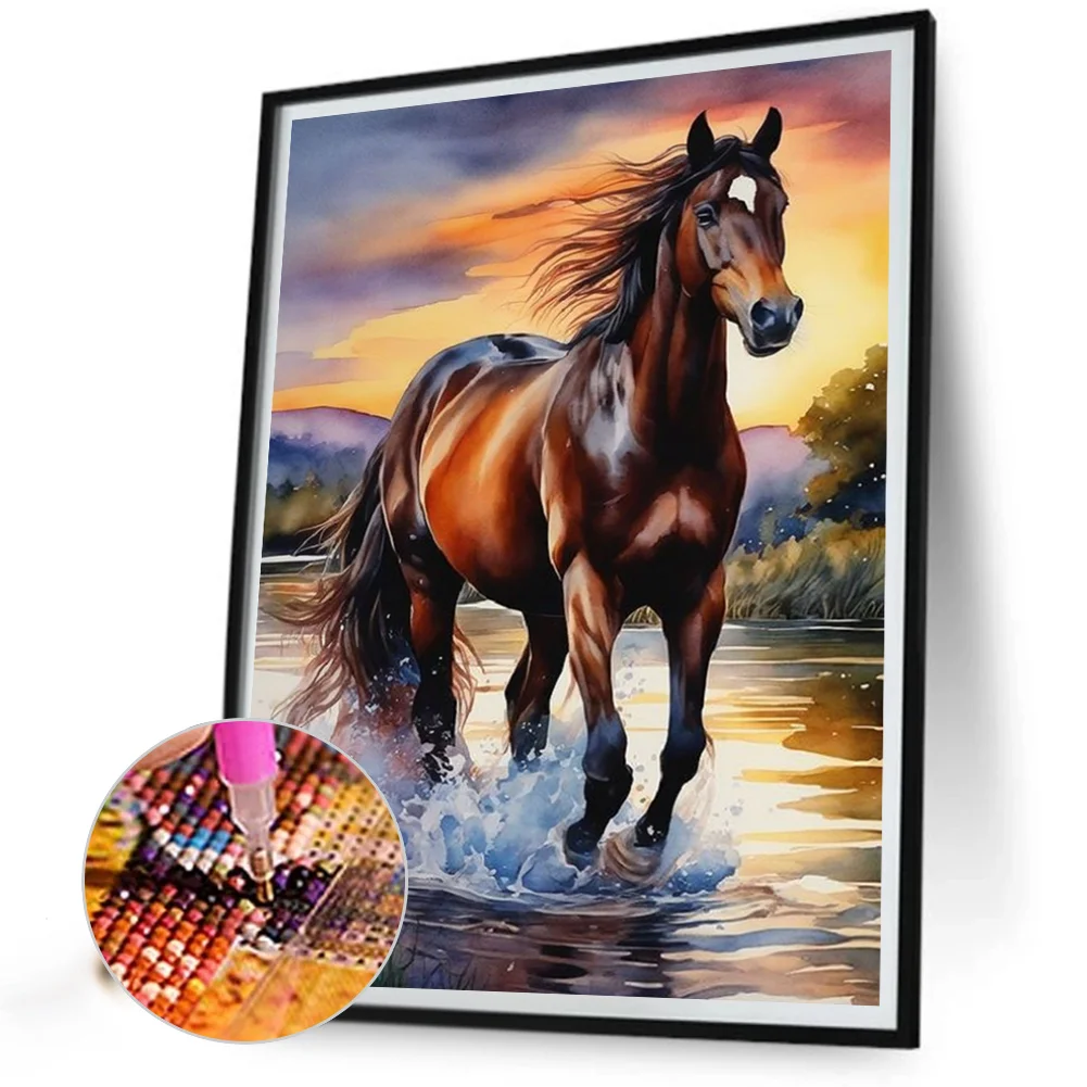 Diamond Painting - Full Square Drill - Horse(Canvas|40*50cm)
