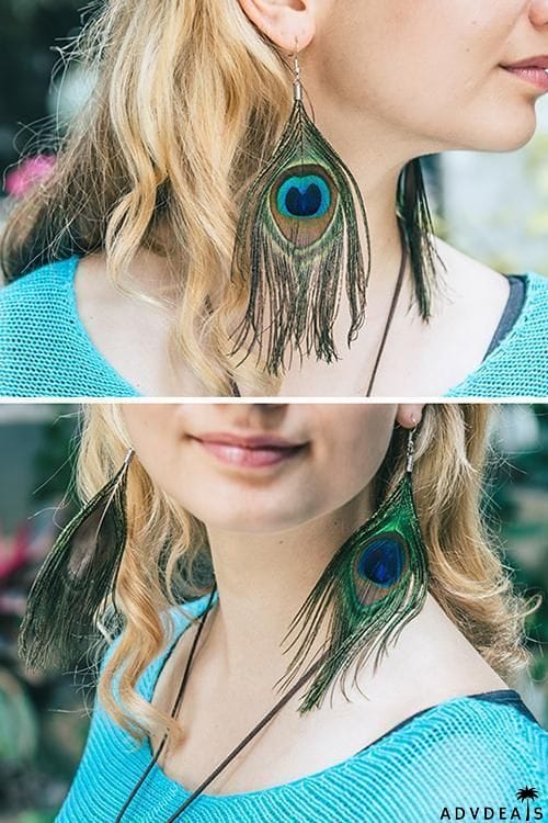 Peacock Feather Earring