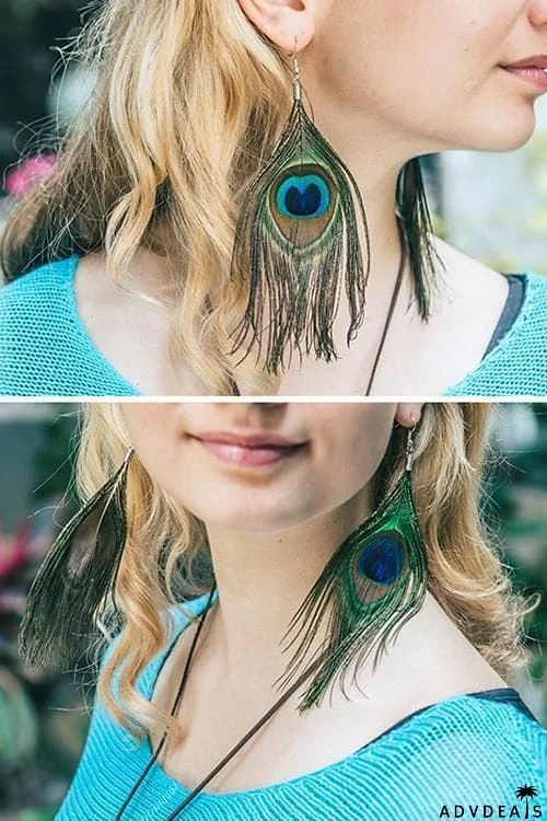 Peacock Feather Earring
