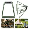 Camping Foldable Metal Stand Stainless Steel Stand for Outdoor Picnic (Green)