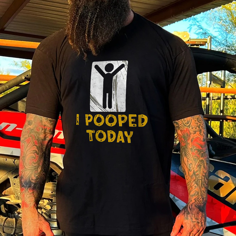 Livereid I Pooped Today Printed Men's T-shirt - Livereid