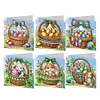 6Pcs DIY Easter Eggs Diamond Painting Card