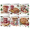 6PCS DIY Diamond Art Greeting Cards Dessert Theme Congratulations Cards & Gifts