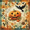 Patchwork Pumpkin-11CT Stamped Cross Stitch 45*45cm/17.72*17.72in tapestrymarket