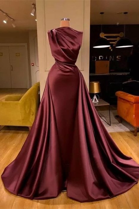 Burgundy Mermaid Long Evening Dress | Ballbellas Ballbellas