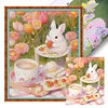 Strawberry Bunny - 11CT Stamped Cross Stitch - 40*50cm - Animal