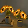 Shimmering Sunflower Lamp Rechargeable Sunflowers Flower Lamp Sunflower Night Light for Mom Wife Friends Girlfriend Teacher Grandma
