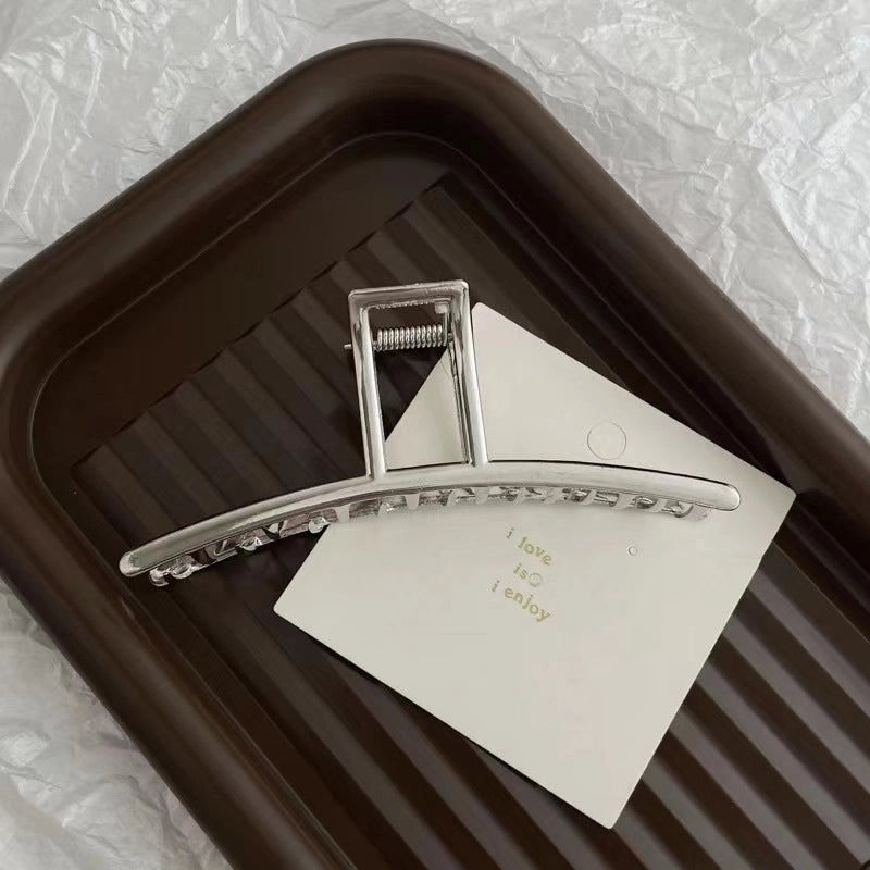 Metal Grab Clip Elegant Bow Hairpin Back Head Large Shark Clip French Pearl Clip Hair Accessories