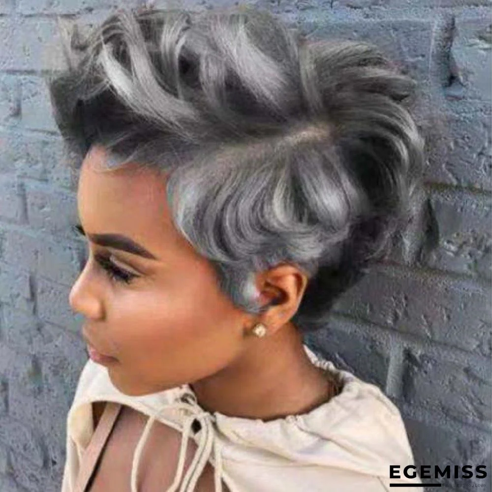 Hot Selling Wigs European and American Fashionable Women's Mixed Color Short Curls | EGEMISS