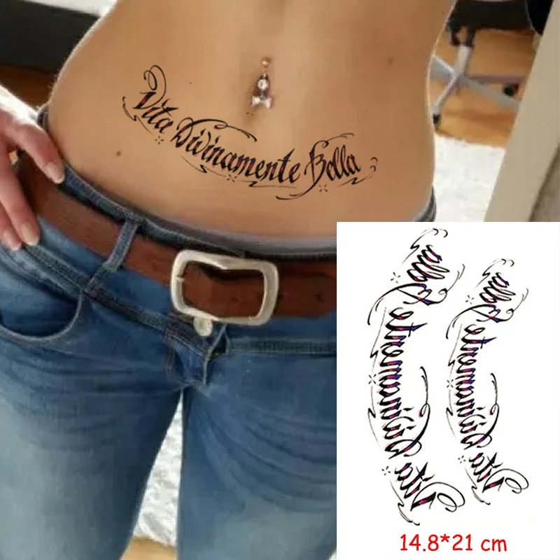 Temporary Tattoo Stickers Sexy Rose Heart-shaped Wreath Fake Tatto Waterproof Tatoo Back Leg Arm Belly Big Size for Women Girl