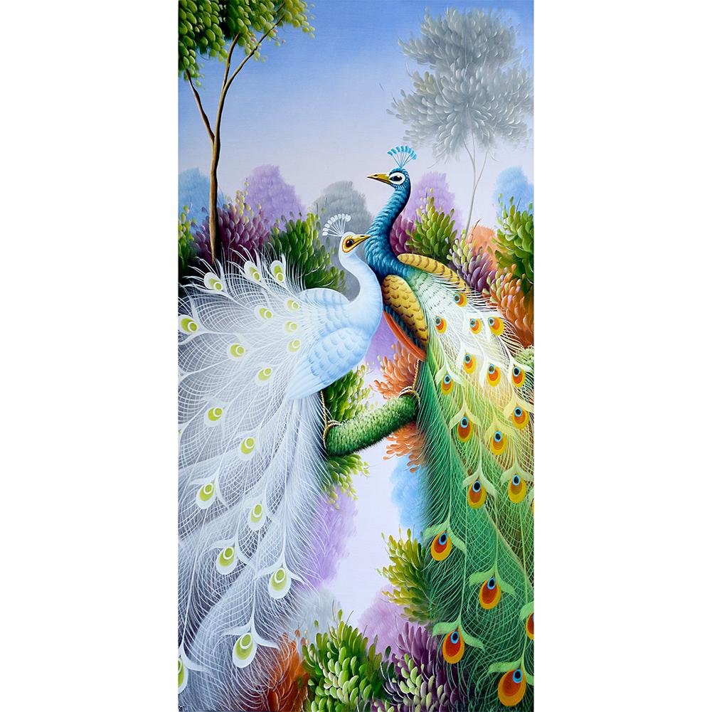 Partial Special Shaped Diamond Painting Peacock