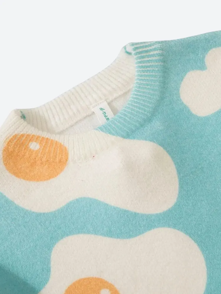 Brownm Side-Up Egg Sweater