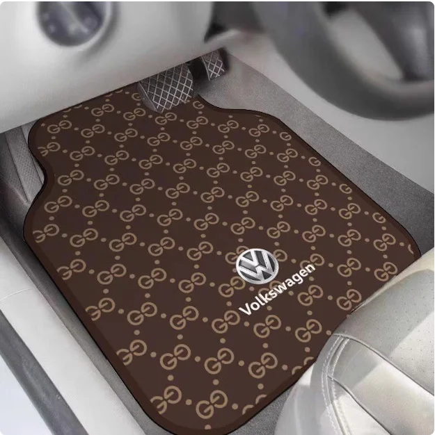 Car Foot Pads, All Seasons, Universal Dirt-Resistant And Easy-To-Maintain, Anti-Slip Mats, High-End Car Logo, Diatom Mud Foot Pads