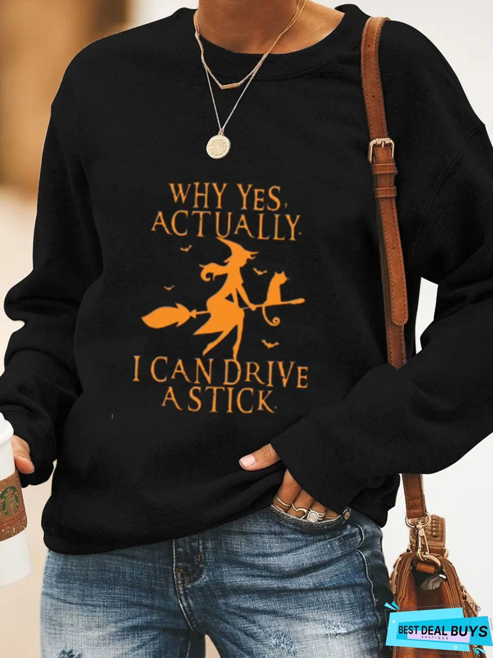 Casual Long Sleeve Round Neck Printed Top Sweatshirt