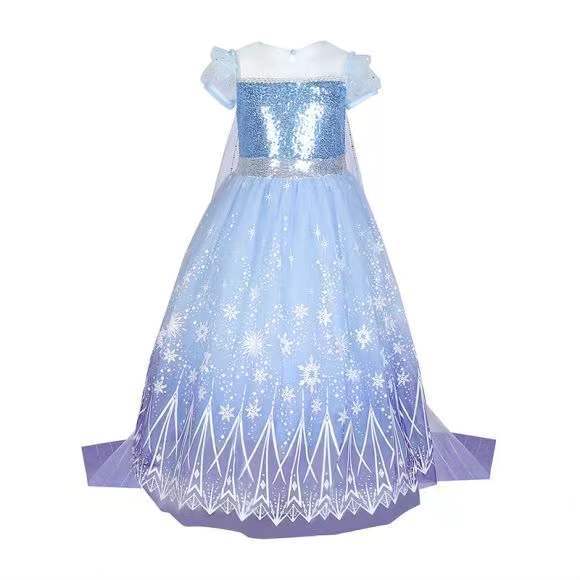 2022 Elsa-Inspired Summer Dress for Girls: Chic Princess Attire
