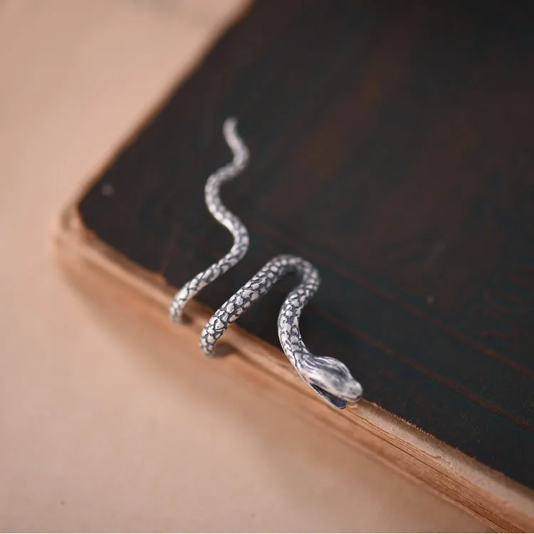 Snake Non-Perforated Sterling Silver Ear Clip