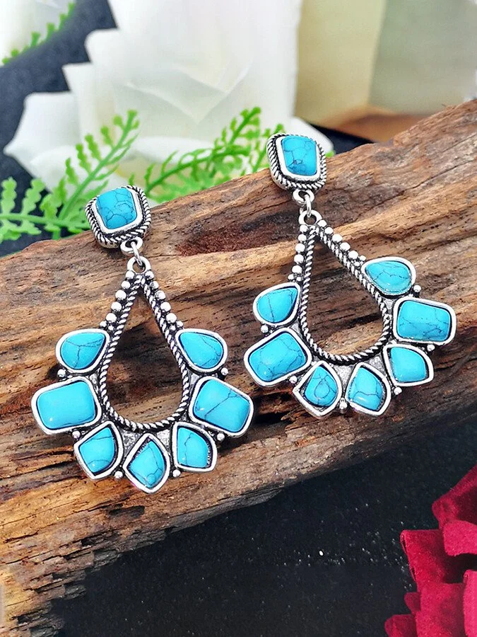 Vintage Turquoise Drop Earrings